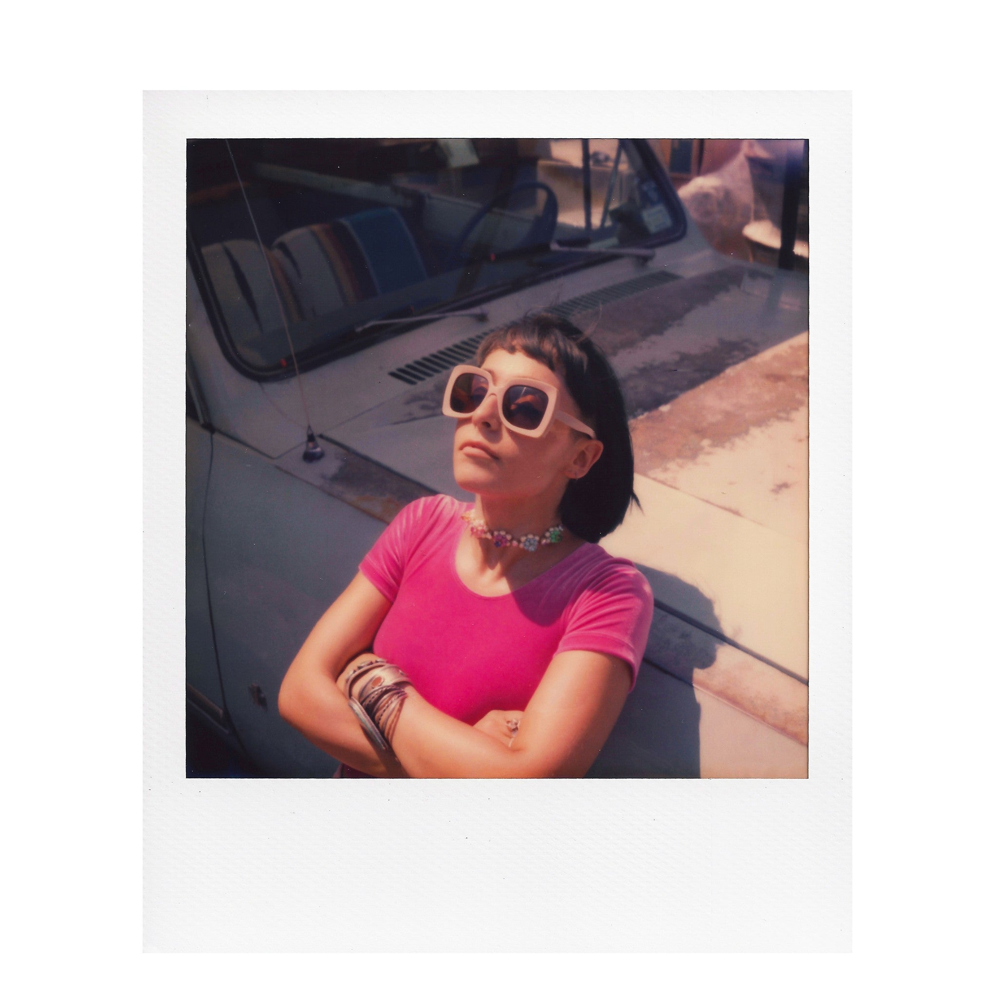 Polaroid SX-70 couleur pellicule film photo instantanée bord blanc