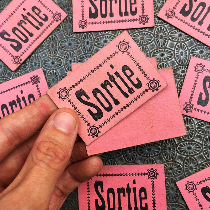 ticket sortie numero bal danse chateau 1890 1900 rose ancien vintage