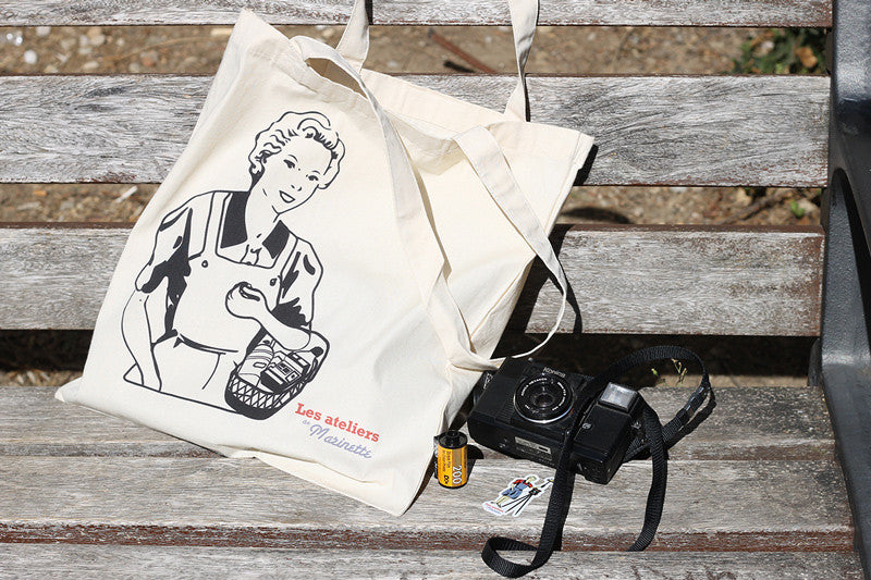 tote bag sac canvas tissu accessoires vintage les ateliers de marinette sachet tissu