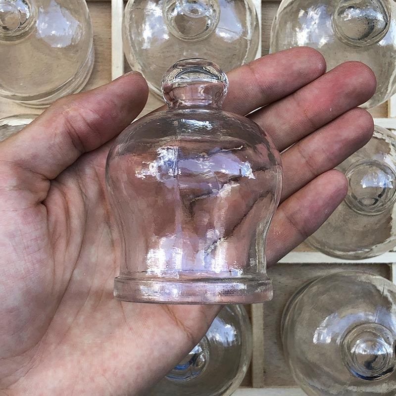 ventouse médicale en verre épais cloche médecin 1920 1930 ancienne vintage