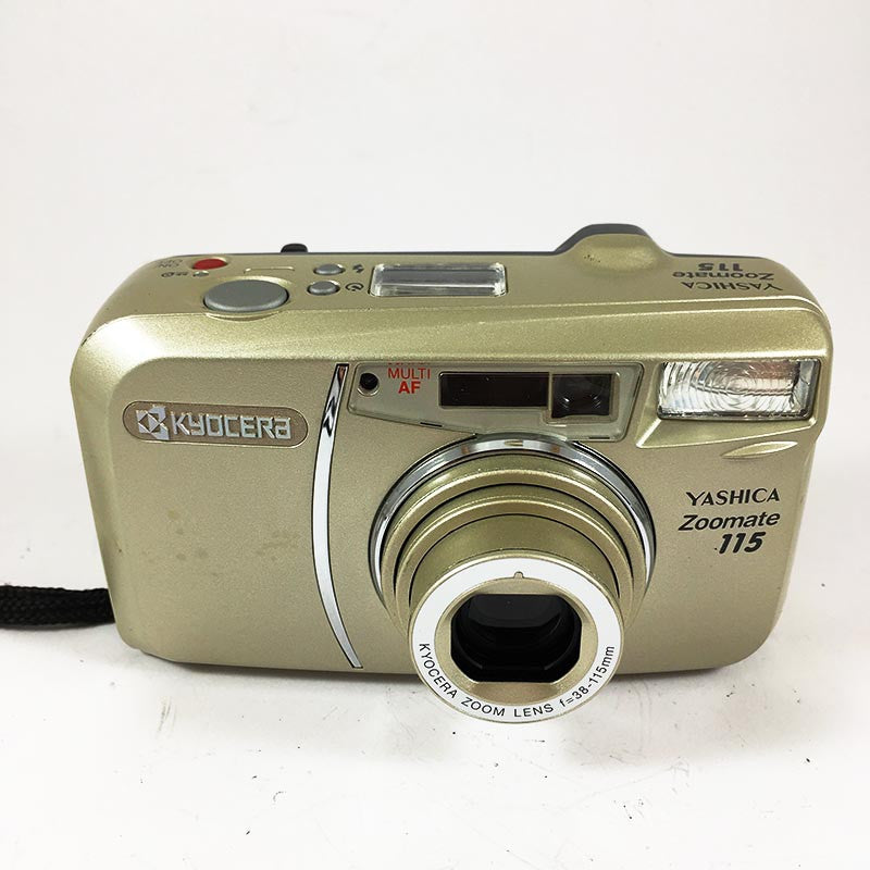 Pentax appareil argentique yashica kyocera 115 zoomate 38 115 35mm compact autofocus zoom ancien 2001